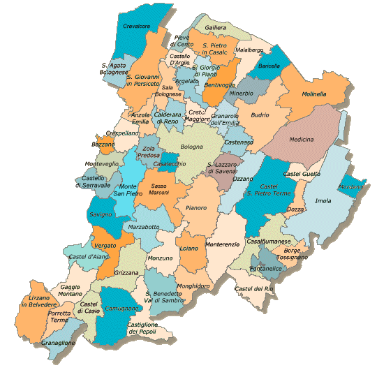 Cartina Provincia Bologna